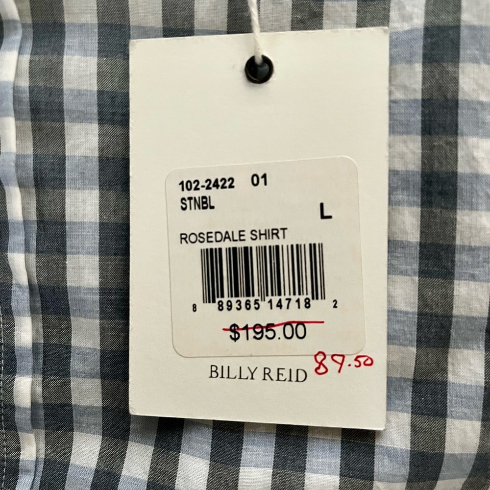 Billy Reid Rosedale Gingham Button Down - Picture 6 of 10